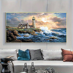 Large Lighthouse Paint By Numbers Kit 88x70 - DIY Canvas Painting