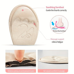 2pcs Forefoot Half Insole Pain Relief Foot Care Toe Pad Inserts