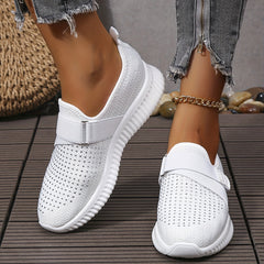 Women's Rhinestone Decor Sneakers Hook & Loop Outdoor Shoes