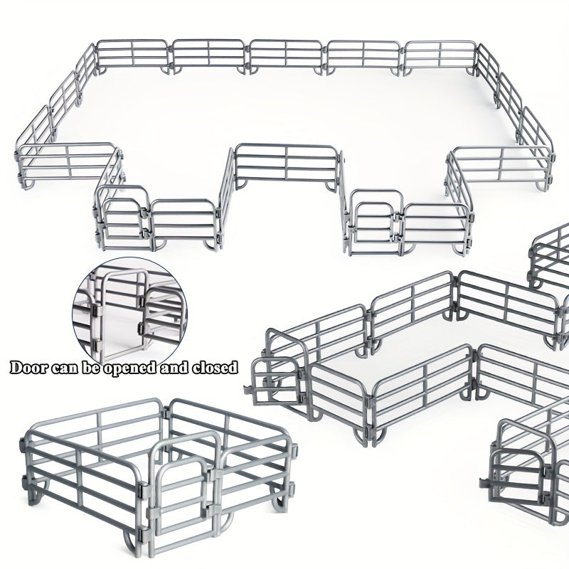 Gray PVC Farm Fence Set for Sandbox & Dollhouse