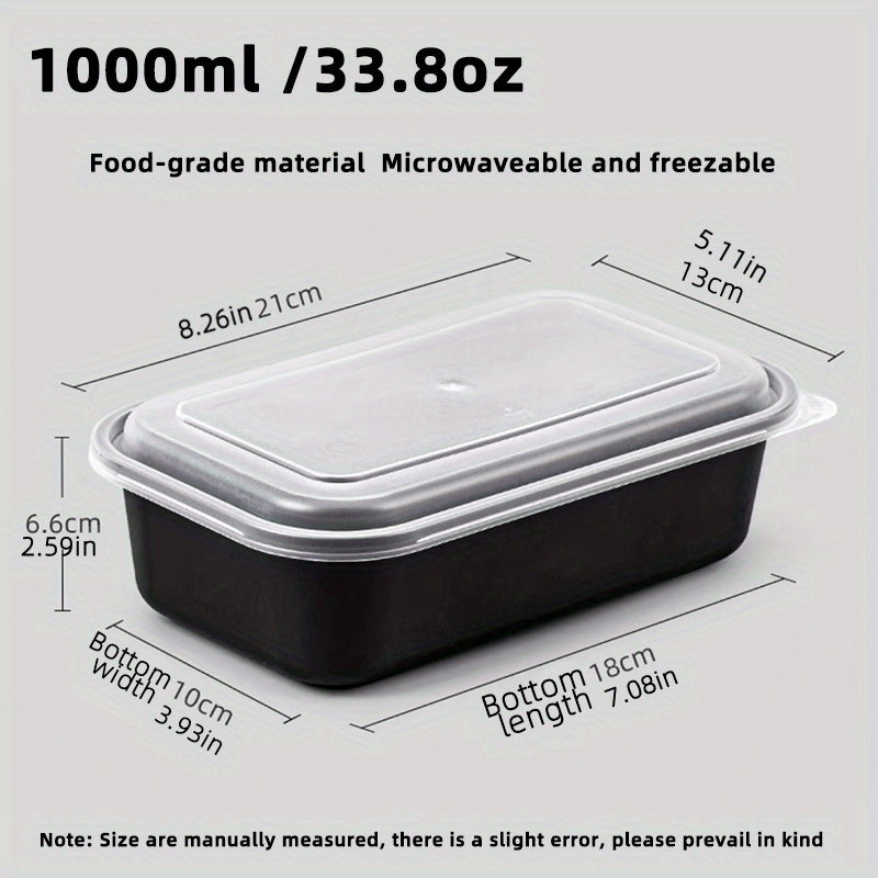 5pcs 33 8oz Lunch Box 2 Compartments Leak Proof Microwave Freezer Safe