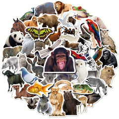 50pcs Farm Zoo Animals Waterproof Vinyl Bulk Stickers For Water Bottles Laptop