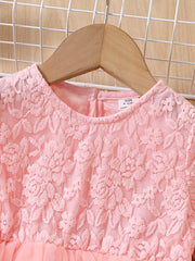 Baby Girls Flower Mesh Dress Soft Breathable Comfortable for Spring & Autumn
