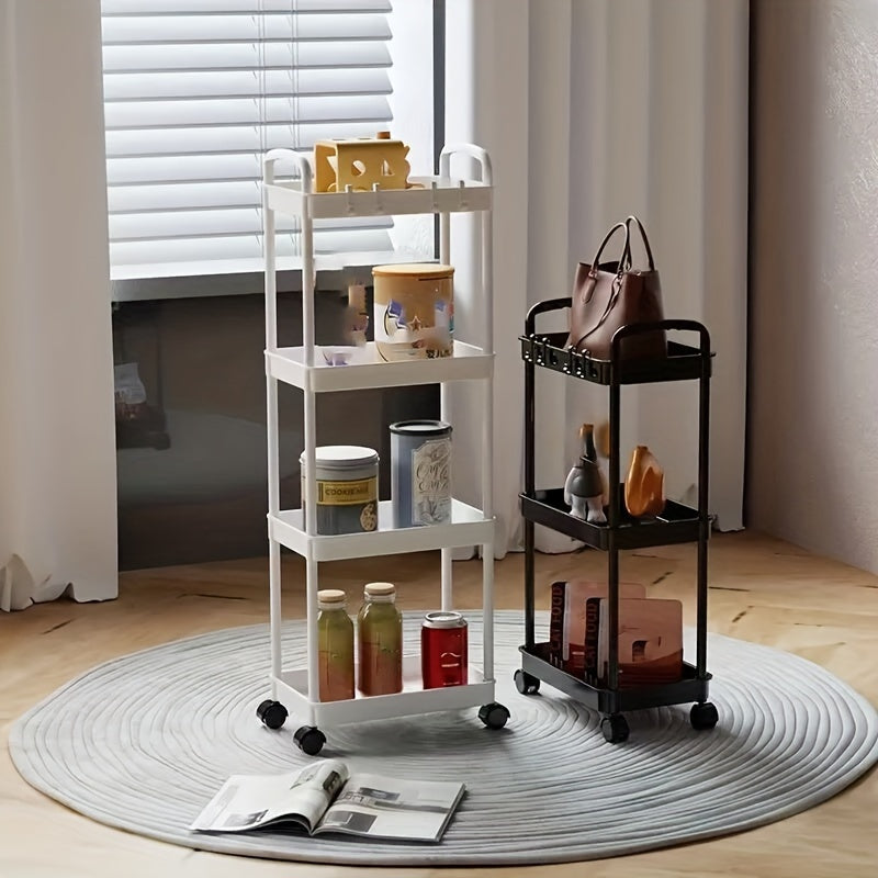 Removable Storage Rack Kitchen Utility Cart Plastic Storage Cart