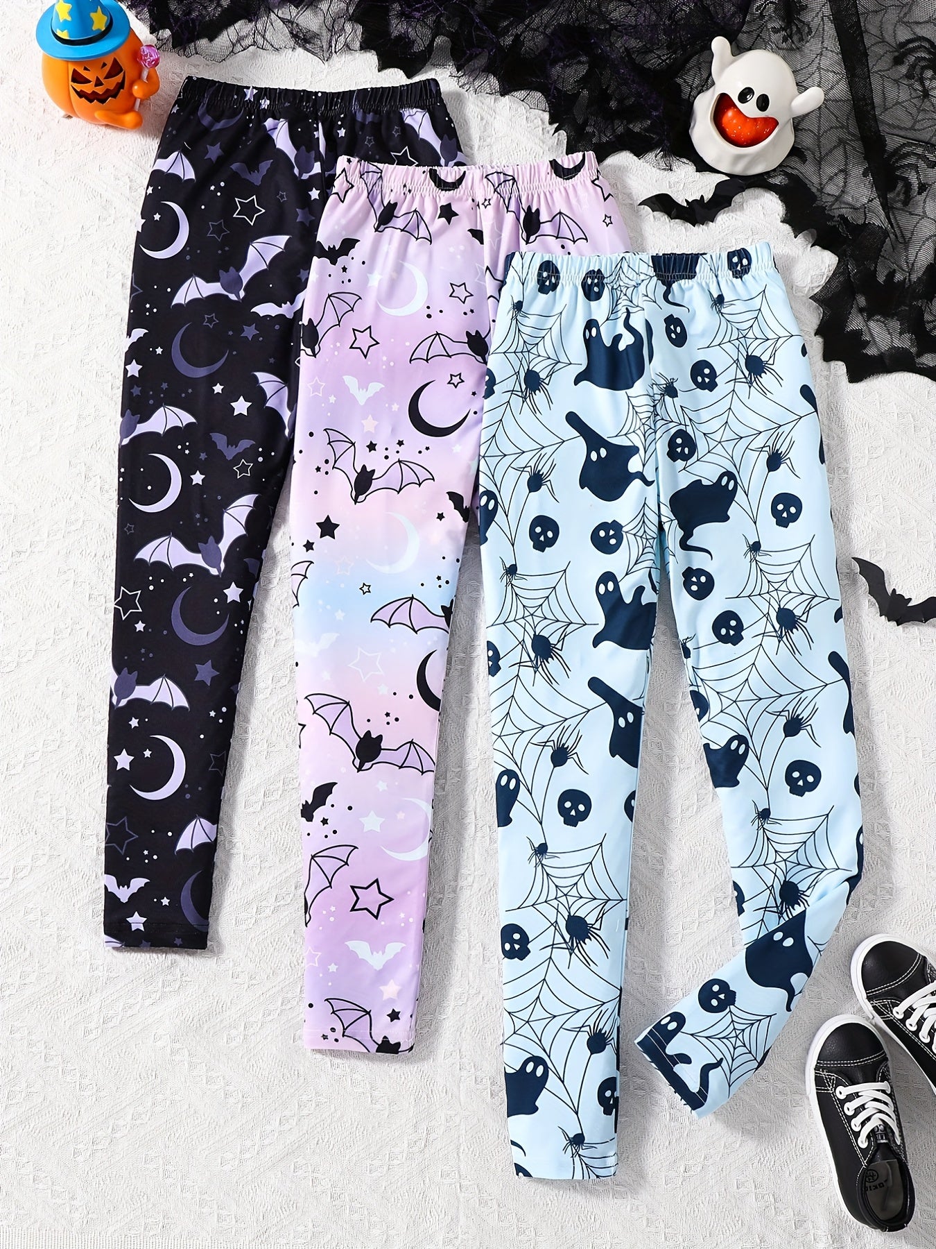Halloween Leggings for Toddler Girls Fleece Warm Pants Costume