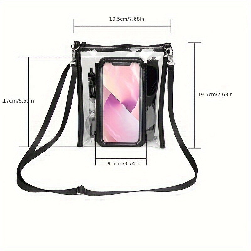 Waterproof Shopping Bag Beach Storage Shoulder Bag PVC Transparent Crossbody Bag