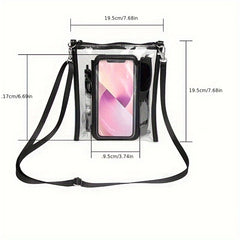 Waterproof Shopping Bag Beach Storage Shoulder Bag PVC Transparent Crossbody Bag