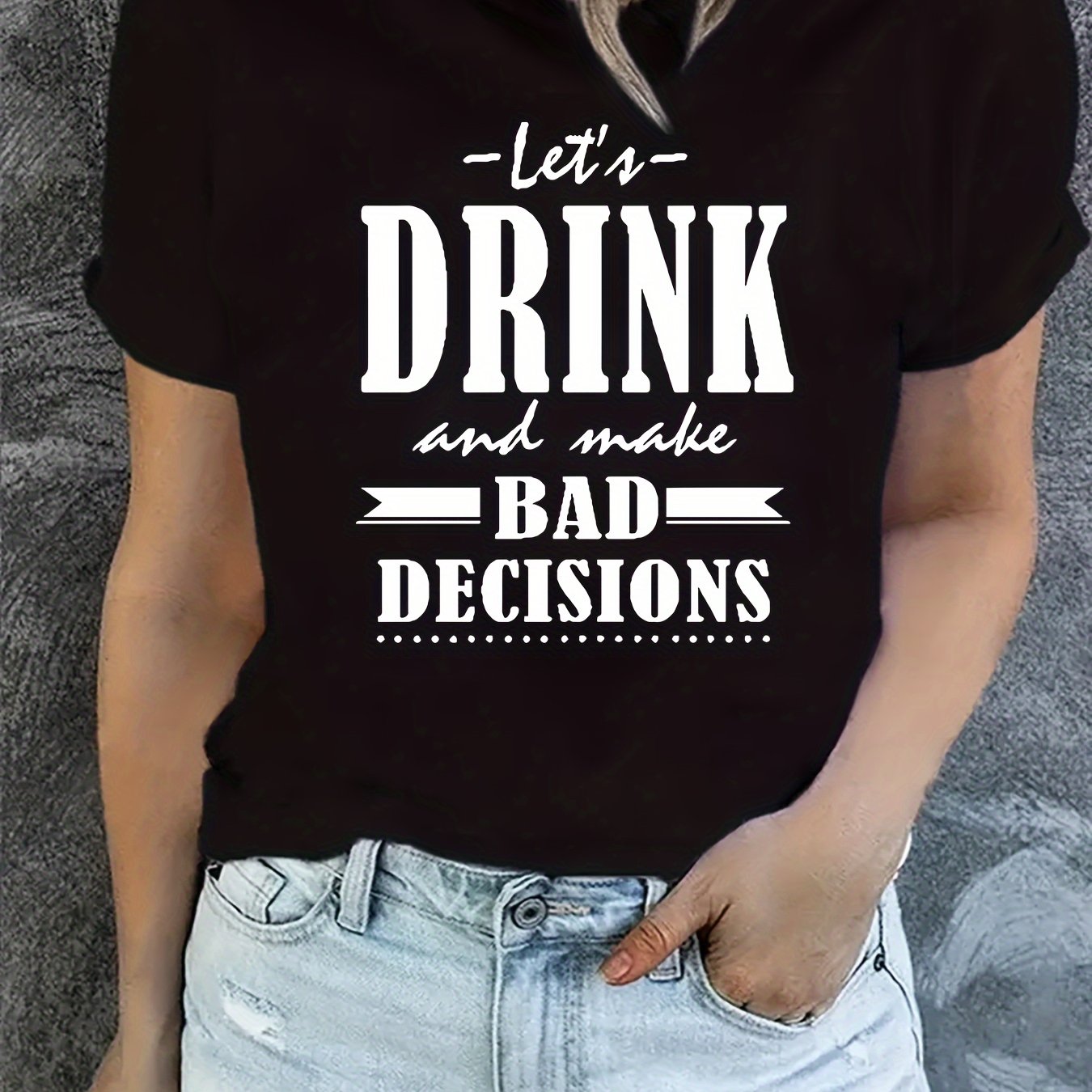 Letter Graphic Sports Round Neck T-shirt Short Sleeves for Women