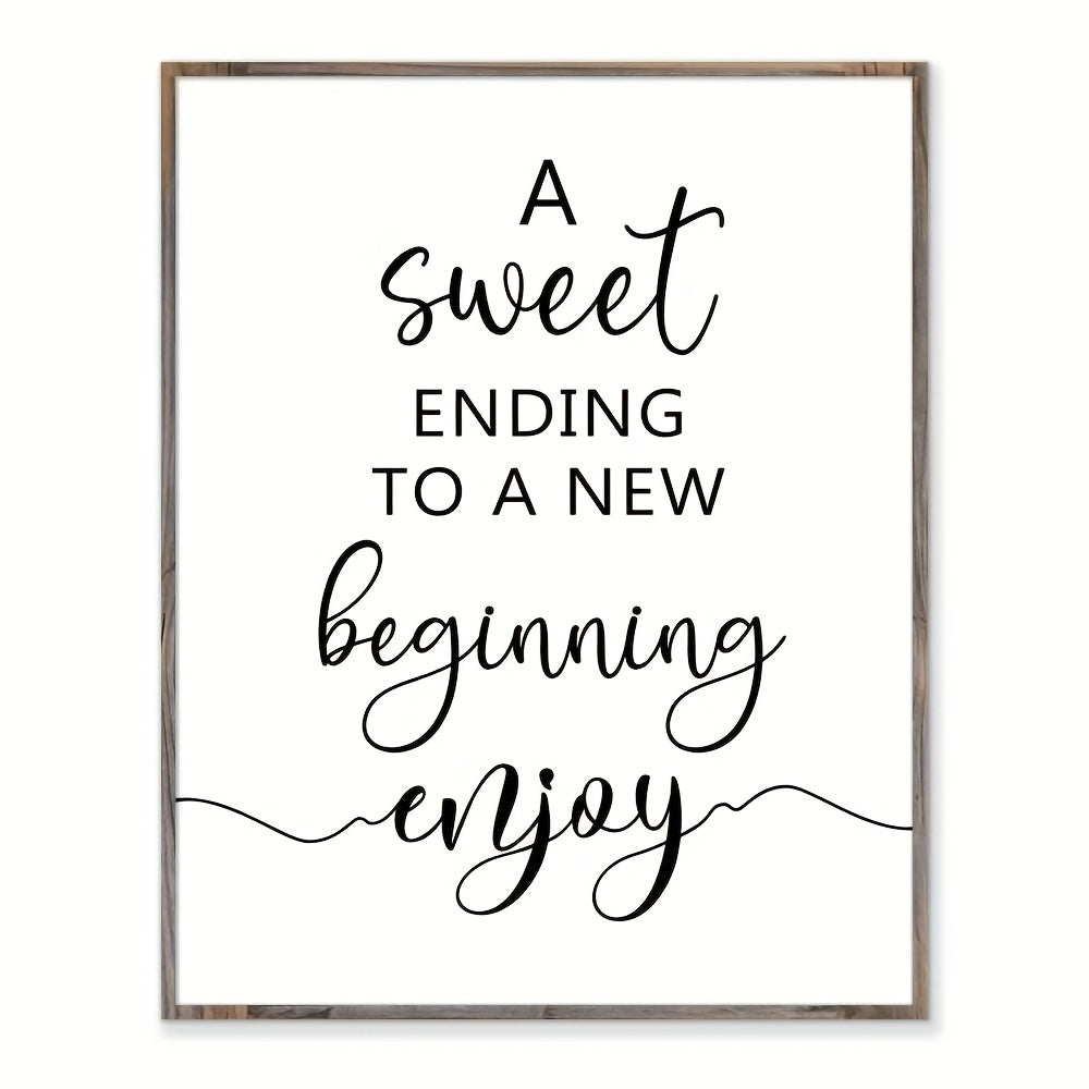 Wedding Favor Sign A Sweet Ending To A Beginning Dessert Bar Sign