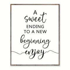 Wedding Favor Sign A Sweet Ending To A Beginning Dessert Bar Sign