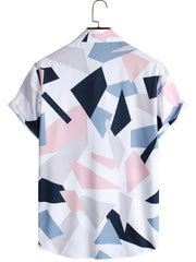 Men's Triangle Pattern Short Sleeve T-shirt - Summer Casual Wear