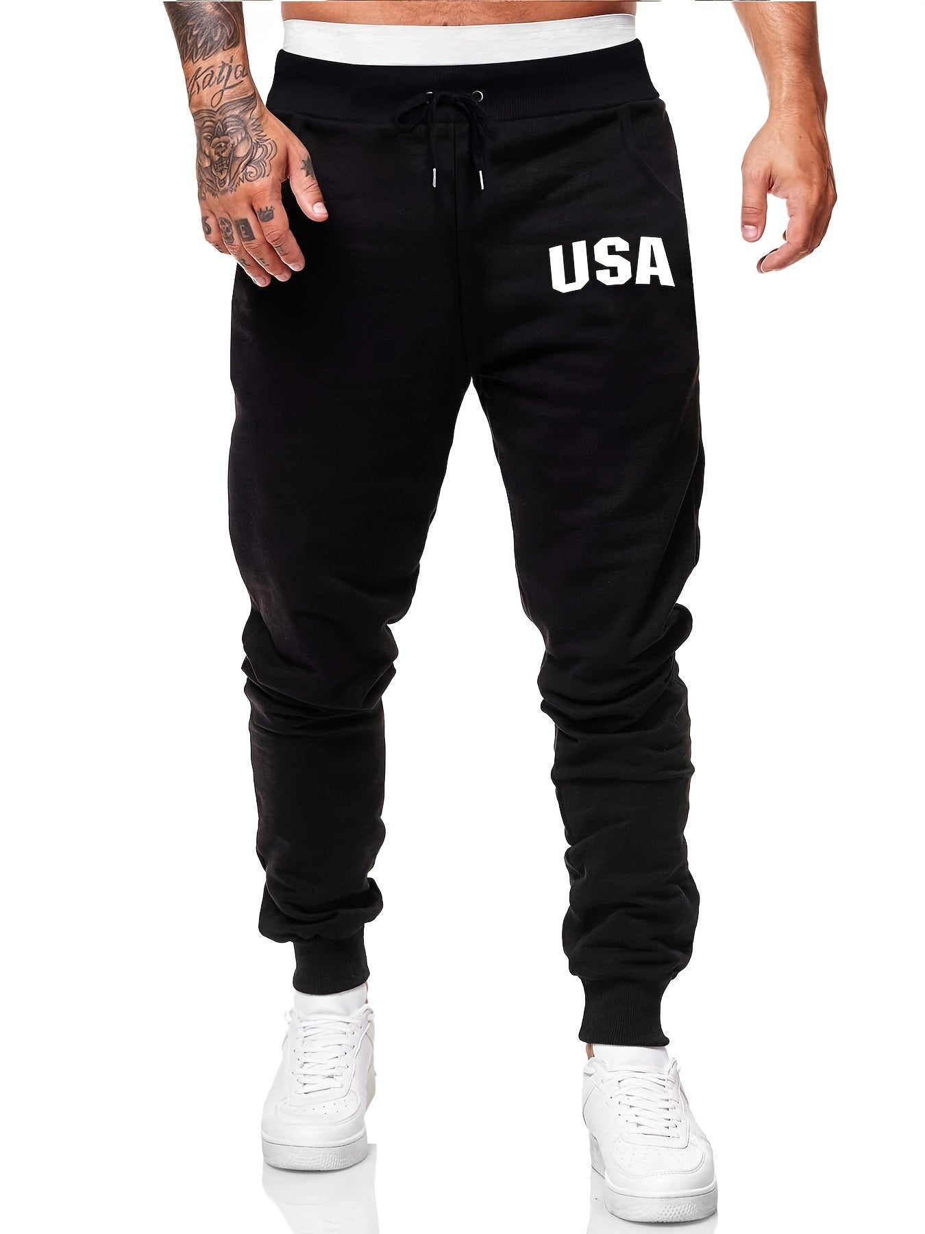 Men's Graphic Sherpa Fleece Drawstring Sweatpants
