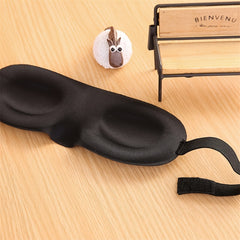 Smooth Solid Sleep Eye Mask 3D Contoured Soft Blindfold with Adjustable Strap