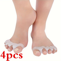 4pcs Silicone Toe Alignment Toe Spacers Bunion Hammertoe Straighteners