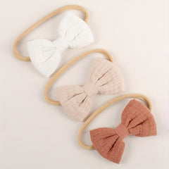 3pcs Baby Girls Nylon Headbands Bows Hair Accessories