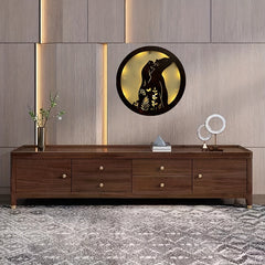 Children's Room Decoration Wall Clock LED Creative Lamp Retro Wooden Sign