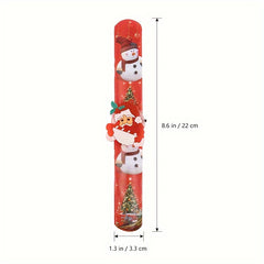 5pcs Christmas Santa Claus Slap Bracelets Assorted Designs