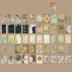 50 Japanese Paper Stickers Non-Repeating High-End Antique Look Self-Adhesive
