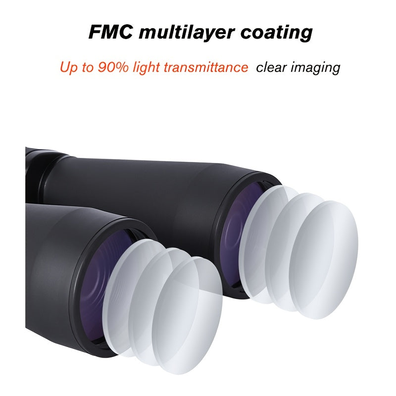 HD 15x70 Binoculars, Metal Body, Outdoor Night Vision