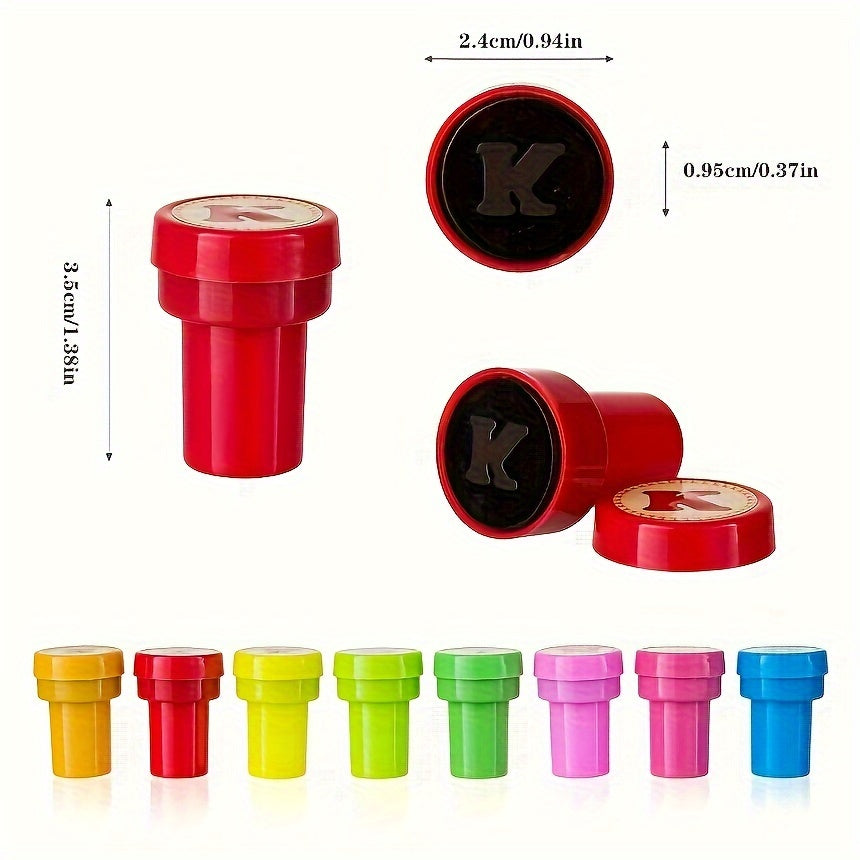 26pcs Student Number Letter Stamps Self Inking Birthday Party Teacher Winter
