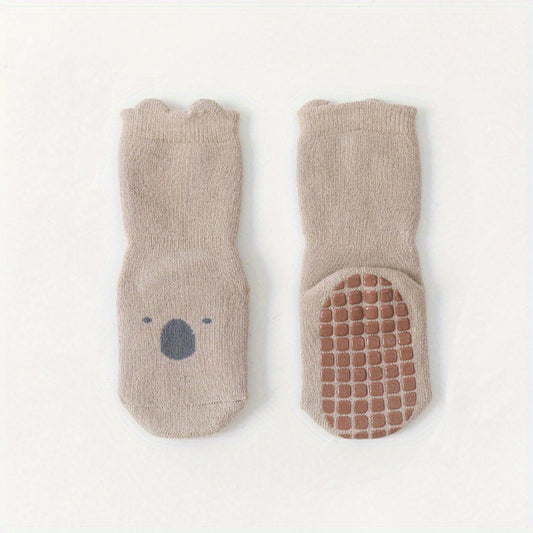 Fleece Lined Anti Slip Floor Socks for Baby Boys Girls