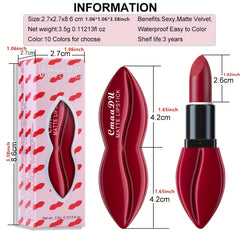 CmaaDu 10 Matte Lipstick Waterproof Lip Gloss for Colored Lip Makeup