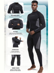 Men's 3mm Neoprene Diving Suit Anti Jellyfish Cold Proof Wetsuit