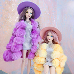 Elegant Evening Dress Overcoat Doll Costume for 11.81inch Dolls
