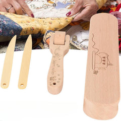 Wooden Seam Roller Kit Tailor Clapper Sewing Supplies