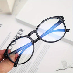 Men's Oval PC Glasses Anti-fatigue Anti-UV Eyewear