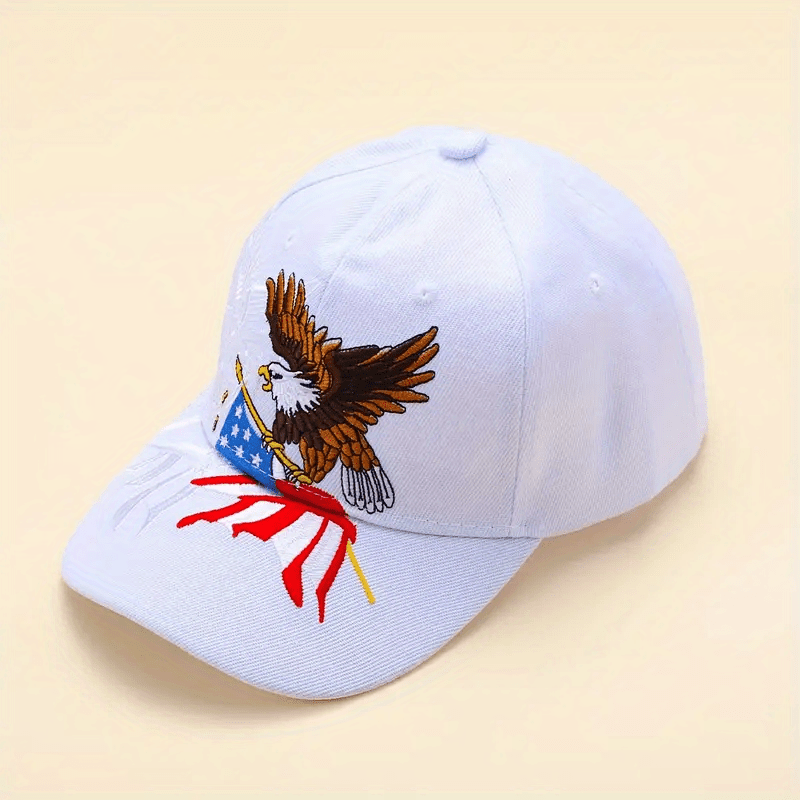 American Flag Embroidery Hat Sun Protection Eagle Matching Hat Men's Women's