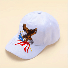 American Flag Embroidery Hat Sun Protection Eagle Matching Hat Men's Women's