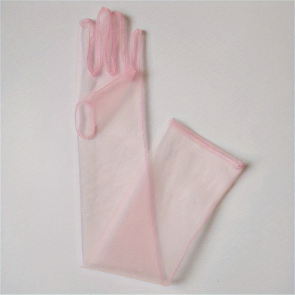 Vintage Mesh Gloves Thin Short Breathable Wedding Bridal Accessories