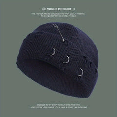 Winter Warm Knitted Woolen Hat Men Women Melon Skin Hat