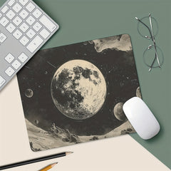 Moon Gaming Mouse Pad Rubber Anti Slip Desk Accessories Men Women