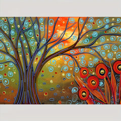 Abstract Tree Diamond Painting Kit DIY Special Shape Crystal Diamond Partial
