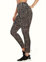 Leopard Print High Rise Skinny Gym Leggings