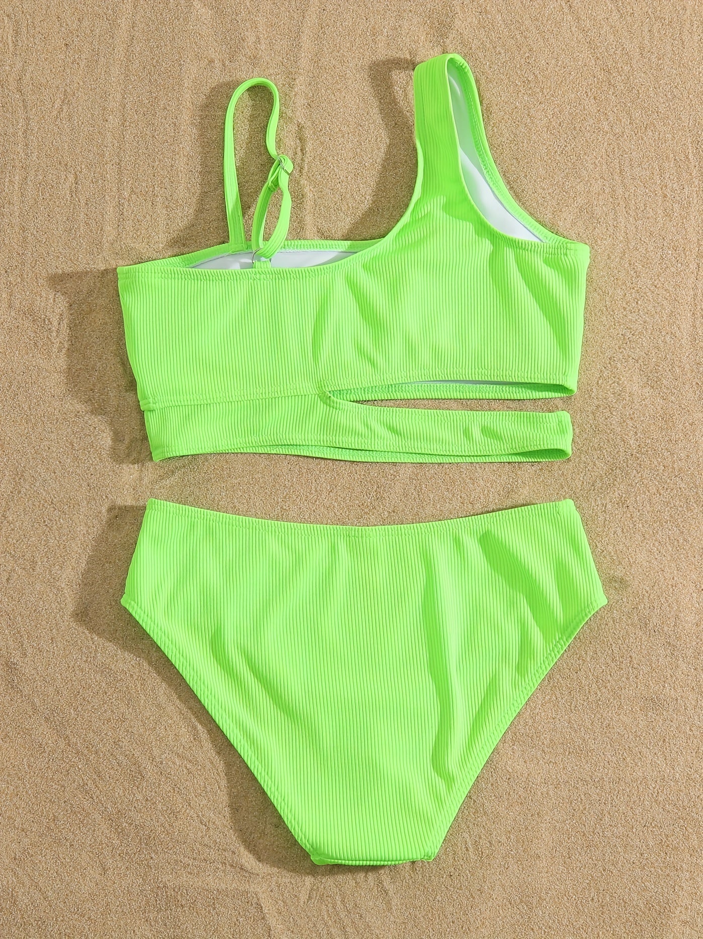 Mom and Daughter Asymmetric Swimsuit Set for Summer Fun