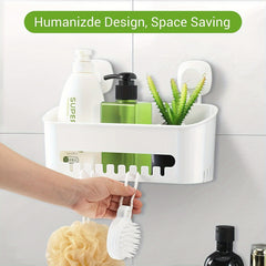 Suction Cup Shower Caddy No Drilling Removable Shower Shelf