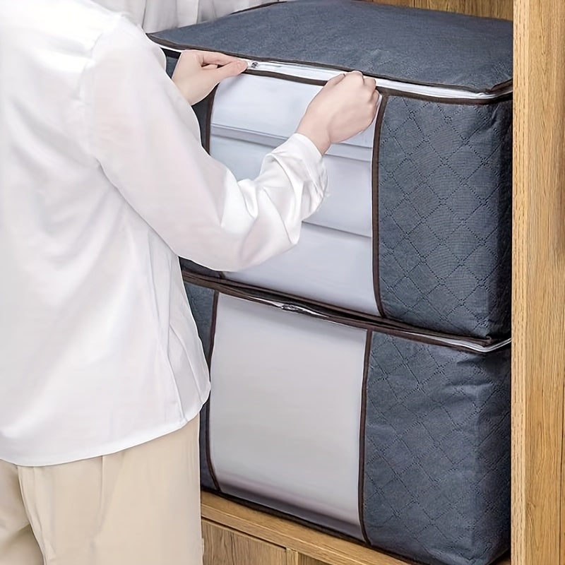 Folding Storage Box Non Woven Fabric Organizer for Clothes Blankets Books