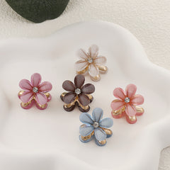 5pcs Camellia Hair Clip Flowers Claw Clip Accessories for Girls