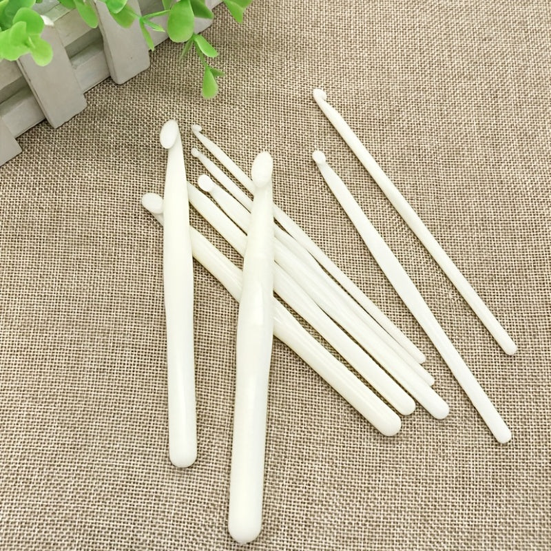 10pcs Acrylic Crochet Lace Needles DIY Knitting Tools For Arthritic Hands