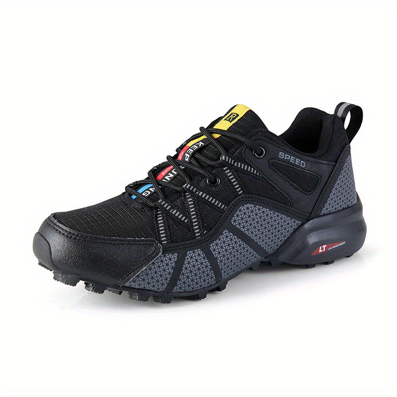 Men's Lace Up Hiking Shoes, Durable & Breathable, Anti-Skid for Camping