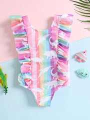 Cartoon Dinosaur One Piece Swimsuit for Summer Fun