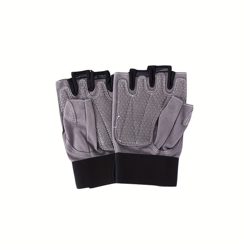 Unisex Half Finger Cycling Gloves Adjustable Non Slip