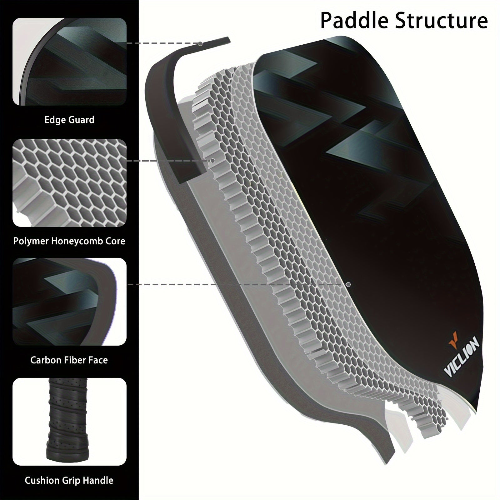 Carbon Fiber Pickleball Paddles Set with 2 Paddles, 4 Balls, Storage Bag