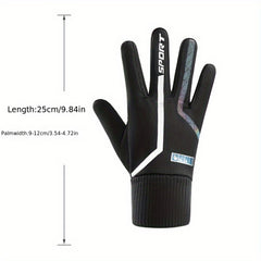 Winter Cycling Plus Velvet Waterproof Gloves Touch Screen