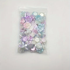 50g Colorful Butterfly Beads Loose Spaced Beads Jewelry Making DIY