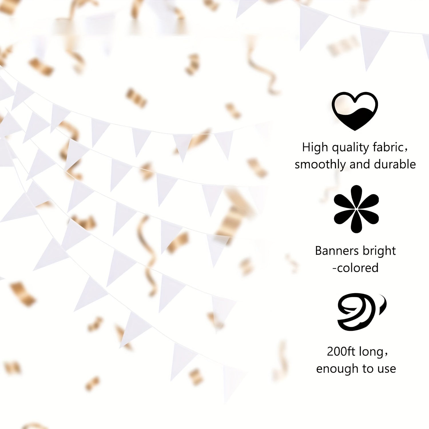 10m Triangle Banner 240 Lanyard DIY Bulk Garment