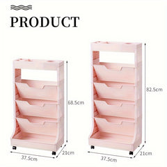 1pc Movable Oblique Plug in Bookshelf Desk Storage Shelf